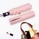 FDJASGY UV Sun Umbrella Compact Folding Travel Umbrella Auto Open Close Compact Folding Rain Umbrellas for Women Men Blocking UV 9998 Pink