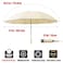 Fogkey Large Windproof Travel Umbrella Reverse Auto Folding Car Umbrella for Rain and Sun Compact Inverted Design with Waterproof Canopy 10 Durable Ribs Fits Backpack Portable for Women Men