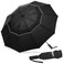 Fulynmen 42465462 Inch Large Golf Umbrellas for Rain Compact Travel Inverted Windproof Double Canopy 10 Ribs Automatic OpenClose Black 62 Inches