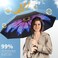 Seniny Windproof Travel Umbrella Automatic Umbrellas for Rain Portable Compact Umbrellas for Backpack Strong UV for Protection Folding Small Sun Umbrella for Car Walking Flower