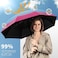 Seniny Windproof Travel Umbrella Automatic Umbrellas for Rain Portable Compact Umbrellas for Backpack Strong UV for Protection Folding Small Sun Umbrella for Car Walking Pink