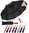SIEPASA 495462 Inch Windproof Golf Umbrella Automatic OpenClose Real Wood Handle Large Folding Travel Umbrella for Wind Rain Sun ProtectionBlack49