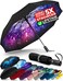TUMELLA Strongest Windproof Travel Umbrella Compact Superior Beautiful Small Strong but Light Portable and Automatic Folding Rain Umbrella Durable Premium Grip Fits Car and Backpack