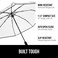 GORILLA GRIP Compact Travel Size Umbrella for Rain Sleek Design Fits Backpack Purse and Carry On Lightweight Under 1lb One Click Open and Close Wind Resistant Durable Waterproof Quick Dry Clear