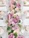 DearHouse 2Pack Artificial Peony Flower Garland 6ftStrand Silk Peony Garland with Pink Flowers for Wedding Party Table DecorationDeep Ruby