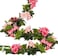 JARELING 4 Pack288 Ft Artificial Silk Rose Flower Vines Fake Garland for Backdrop Hanging Garlands Decoration Wedding Arch RoomRose Red