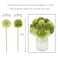 Louiesya 20pcs Artificial Flowers Silk Chrysanthemum Ball Hydrangea Bridal Wedding Bouquet for Home Garden Party Decor Dark Green Light Green