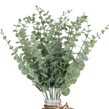 LYRWI 20pcs Eucalyptus Stems Artificial Eucalyptus Leaves Stems Artificial Fake Flowers for Home Office Flowers Bouquet Centerpiece Wedding Decoration Christmas Decor 2026