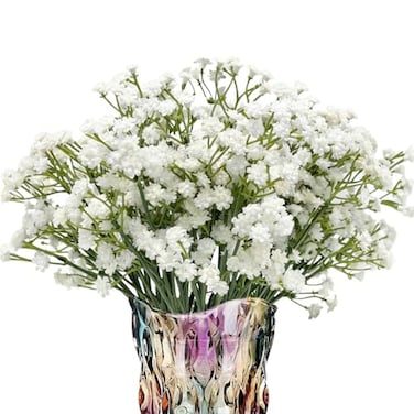 LYRWI 6Pcs 21 SecureStem Realistic Artificial White Babys Breath Gypsophila Flowers with NoShedding Design Perfect for Wedding Centerpieces Home Decor Vase Fillers