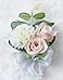 MOJUN Wedding Bridal Bridesmaid Wrist Flower Corsage Wedding Planner Wrist Corsage Hand Flower Pack of 2
