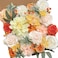 Serra Flora 18Heads Multi Use Artificial Flowers Combo for DIY Wedding Bridal Bouquet Table Chair Decor Candle Holder Baby Cake Decor Flower Strips Home Decor Gift Box Warm Orange White