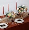 Serra Flora 18Heads Multi Use Artificial Flowers Combo for DIY Wedding Bridal Bouquet Table Chair Decor Candle Holder Baby Cake Decor Flower Strips Home Decor Gift Box Warm Orange White