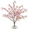 Uieke 3PCS Lighted Cherry Blossom Branches 30in Artificial Cherry Blossom Flowers with 60 LED Lights Timer Battery Operated Lighted Twig Branches for Vases Wedding Party Home Indoor Decor