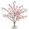 Uieke 3PCS Lighted Cherry Blossom Branches 30in Artificial Cherry Blossom Flowers with 60 LED Lights Timer Battery Operated Lighted Twig Branches for Vases Wedding Party Home Indoor Decor