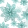WILLBOND 36 Pieces Christmas Poinsettia Flowers Artificial Ornaments Glitter Christmas Decorations Tree Wedding New YearBlueGreen