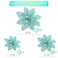 WILLBOND 36 Pieces Christmas Poinsettia Flowers Artificial Ornaments Glitter Christmas Decorations Tree Wedding New YearBlueGreen