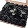 Floroom Artificial Flowers 25pcs Real Looking Black Foam Fake Roses with Stems for DIY Wedding Bouquets Centerpieces Arrangements Party Tables Home Halloween Decorations