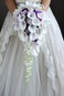 IFFO New Bridal Bouquet Wedding Flowers Calla Lilies Artificial Flowers Waterfalls Water Drop Style Collection Decorations Purple