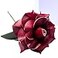Camellia Bees Leather Rose Gift for Her Him Handmade Genuine Leather Flower for 3rd Anniversary Third Year Wedding Valentines Day Mothers Day Forever Rose Gift for Wife Girlfriend Burgundy