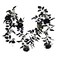 BFYDOAA 180cm Artificial Black Rose Vine Halloween Hanging Rose Flower Garland with Berries for Table CenterpieceFireplace Door Frame Backdrop Decor