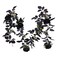 BFYDOAA 180cm Artificial Black Rose Vine Halloween Hanging Rose Flower Garland with Berries for Table CenterpieceFireplace Door Frame Backdrop Decor