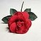 Camellia Bees Cotton Linen Rose Handmade Rose for Wedding Anniversary Valentines Day Mothers Day Red