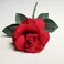 Camellia Bees Cotton Linen Rose Handmade Rose for Wedding Anniversary Valentines Day Mothers Day Red