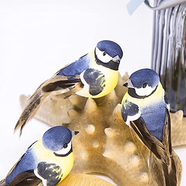 Berfutall Artificial Bird for Decoration Spring Ornament Tree Set of 12 with Clip Valentines Day Gift Christmas and Wedding Decoration