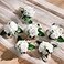 Meldel Ivory White Wrist Corsages 6Pcs Faux Rose for Wedding Prom