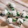 Meldel Ivory White Wrist Corsages 6Pcs Faux Rose for Wedding Prom