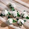 Meldel Ivory White Wrist Corsages 6Pcs Faux Rose for Wedding Prom
