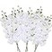 OUKEYI 27 Artificial Phalaenopsis Flowers 6 Pcs White Perhaps Faint Yellow Artificial Orchid Flowers Stem Plants for Home Dcor