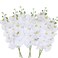 OUKEYI 27 Artificial Phalaenopsis Flowers 6 Pcs White Perhaps Faint Yellow Artificial Orchid Flowers Stem Plants for Home Dcor