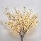 Sunm Boutique 3 PCS Silk Cherry Blossom Branches Lighted Brown Twig Branches Artificial White Cherry Blossom Flower Cherry Blossom Stems Decor Faux Cherry Blossom Tree for Wedding Home Decor 39
