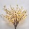 Sunm Boutique 3 PCS Silk Cherry Blossom Branches Lighted Brown Twig Branches Artificial White Cherry Blossom Flower Cherry Blossom Stems Decor Faux Cherry Blossom Tree for Wedding Home Decor 39