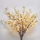 Sunm Boutique 3 PCS Silk Cherry Blossom Branches Lighted Brown Twig Branches Artificial White Cherry Blossom Flower Cherry Blossom Stems Decor Faux Cherry Blossom Tree for Wedding Home Decor 39