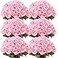 Jexine 50 Pcs Artificial Rose Flower Bulk Realistic Silk Fake Roses with Long Stem Plastic Artificial Flower Bouquet Real Looking for Home Wedding Centerpieces Party DecorationPink