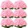Jexine 50 Pcs Artificial Rose Flower Bulk Realistic Silk Fake Roses with Long Stem Plastic Artificial Flower Bouquet Real Looking for Home Wedding Centerpieces Party DecorationPink