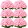 Jexine 50 Pcs Artificial Rose Flower Bulk Realistic Silk Fake Roses with Long Stem Plastic Artificial Flower Bouquet Real Looking for Home Wedding Centerpieces Party DecorationPink