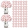 Auihiay 104 pcs Hydrangea Artificial Flowers Pink Silk Hydrangea Heads with Stems Hydrangea Flowers for Wedding Centerpiece Baby Shower Home Garden Party Decor Pink