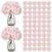 Auihiay 104 pcs Hydrangea Artificial Flowers Pink Silk Hydrangea Heads with Stems Hydrangea Flowers for Wedding Centerpiece Baby Shower Home Garden Party Decor Pink