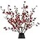 ARTIFIPLANT Plum Blossom Flowers Artificial6Pcs Red Cherry Blossom FlowersFaux Cherry Blossom Flower Branches for Home and Office Decor red 6