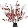 ARTIFIPLANT Plum Blossom Flowers Artificial6Pcs Red Cherry Blossom FlowersFaux Cherry Blossom Flower Branches for Home and Office Decor red 6