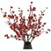 ARTIFIPLANT Plum Blossom Flowers Artificial6Pcs Red Cherry Blossom FlowersFaux Cherry Blossom Flower Branches for Home and Office Decor red 6