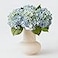 ZYTUYO 20 4PCS Artificial Light Blue Hydrangea Flowers Large Faux Latex Real Touch Fake Hydrangeas Silk Bouquet with Leaves Stems for Family Table Office Wedding Party Arrangements