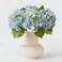 ZYTUYO 20 4PCS Artificial Light Blue Hydrangea Flowers Large Faux Latex Real Touch Fake Hydrangeas Silk Bouquet with Leaves Stems for Family Table Office Wedding Party Arrangements