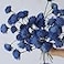 AtHomeYuyue 5pcs Artificial Dandelion Flowers 185 Blue Fake Echinops Green Plants for Vase Bouquets Home Office Wedding Decor