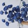 AtHomeYuyue 5pcs Artificial Dandelion Flowers 185 Blue Fake Echinops Green Plants for Vase Bouquets Home Office Wedding Decor
