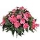 Lopkey Artificial Impatiens Bouquet Flower Patio Lawn Garden Wedding Photo Decor 2PcsPink