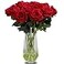 Bringsine Artificial Velvet Flowers Realistic Roses Bouquet with Long Stem for Home Wedding Decoration PartyRed